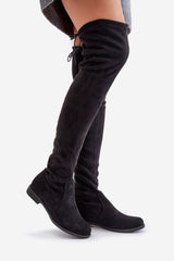 Women's ecological suede knee-high boots