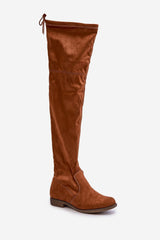 Women's ecological suede knee-high boots