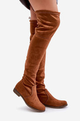 Women's ecological suede knee-high boots