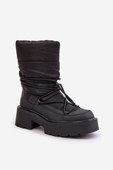 Flat heel Snow boots on massive platform