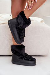 Women's snow boots with fur