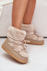 Women's snow boots with fur