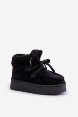 Women lined soft fur snow boots