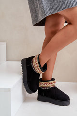 Stylish soft fur snow boots