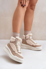 Lee Cooper sheepskin fur sneakers