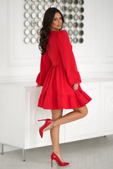 Elegant long sleeves short cocktail dress