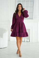 Elegant long sleeves short cocktail dress