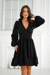 Elegant long sleeves short cocktail dress