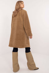 Elegant lightweight winter knee-length coat