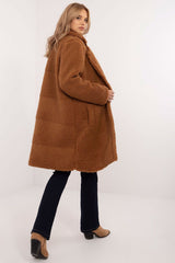 Elegant lightweight winter knee-length coat