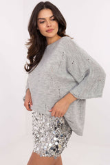 Trendy 3/4 sleeves oversize sweater