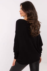 Long sleeves smooth pattern oversized sweater