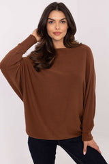 Long sleeves smooth pattern oversized sweater