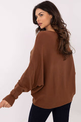 Long sleeves smooth pattern oversized sweater