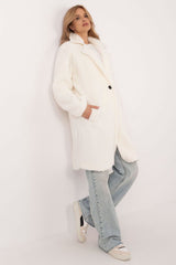 Elegant lightweight winter knee-length coat