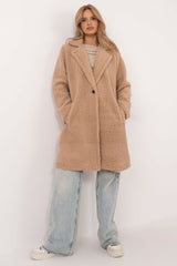 Elegant lightweight winter knee-length coat