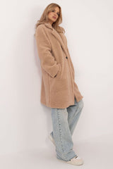 Elegant lightweight winter knee-length coat