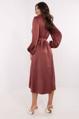 Buff cuffed sleeves asymmetrical cut cocktail shirt dress