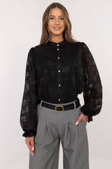 Long buff sleeve elegant style shirt