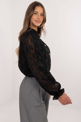 Long buff sleeve elegant style shirt