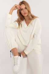 Casual long-sleeved sweatshirt and pants set