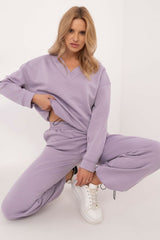 Casual long-sleeved sweatshirt and pants set