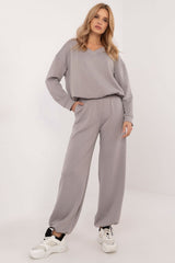 Casual long-sleeved sweatshirt and pants set