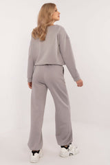 Casual long-sleeved sweatshirt and pants set