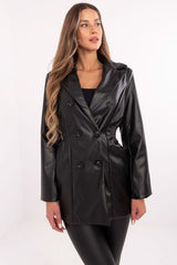 Stylish women's eco-leather jacket