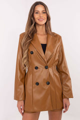 Stylish women's eco-leather jacket