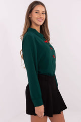 Long sleeve decorative bows shirt