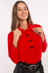 Long sleeve decorative bows shirt