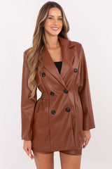 Stylish women's eco-leather jacket