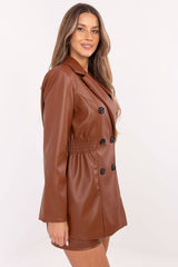 Stylish women's eco-leather jacket