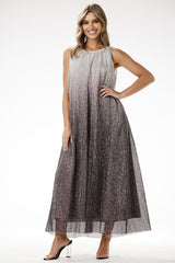 Phenomenal sequin knit ombre effect evening dress