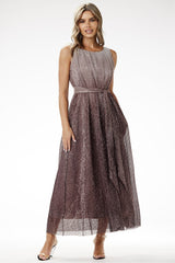 Phenomenal sequin knit ombre effect evening dress