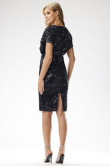 Dazzling sequin velour evening dress