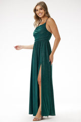 Dazzling fitted cut sequin maxi evening dress