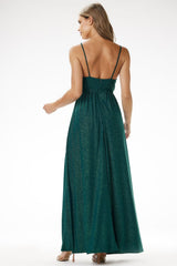 Dazzling fitted cut sequin maxi evening dress