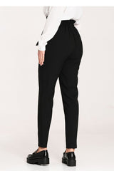 Women slightly tapered pleated waist pants