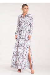 Long sleeves buttoned up maxi dress