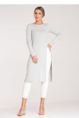 Long sleeves striking slit tunic