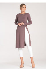 Long sleeves striking slit tunic