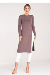 Long sleeves striking slit tunic