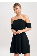 Elegant beautifully exposed back mini evening dress