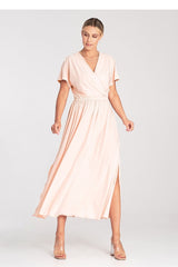 Short drooping sleeves maxi daydress