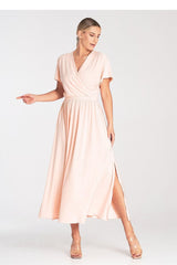 Short drooping sleeves maxi daydress