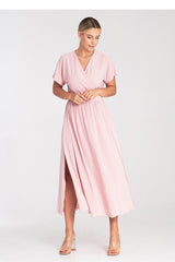 Short drooping sleeves maxi daydress