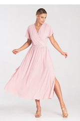 Short drooping sleeves maxi daydress