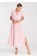 Short drooping sleeves maxi daydress